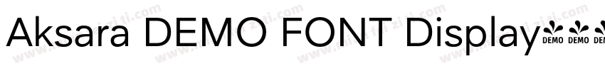 Aksara DEMO FONT Display字体转换